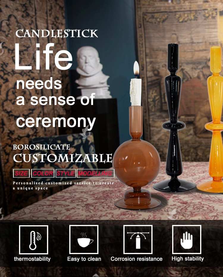 Wholesale Modern Simple Glass Candle Holder for Wedding