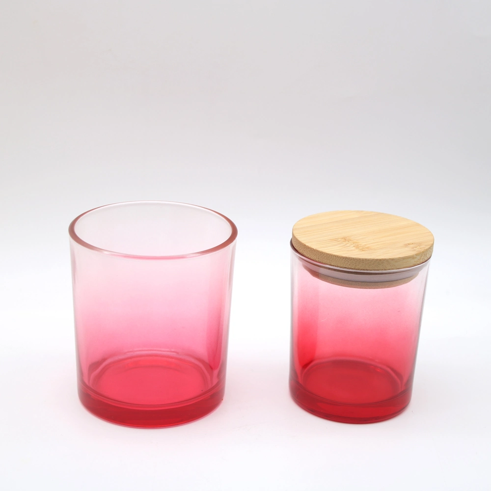 Handmade Glass Material Jar Container with Decorative Lids