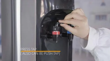 Standing Hot Warm Cold Water Dispenser with Toughened Glass and Storage Refrigerator Cabinet (YLRS-H8)