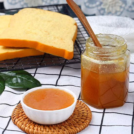 Wholesale Empty Hexagon 730ml 500ml 250ml 200ml Jams Spice Honey Glass Jar with Metal Lid