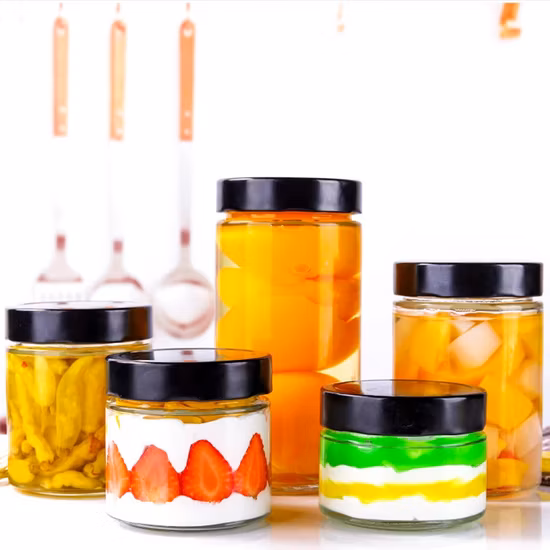 Custom Clear Regular Mouth Glass Mason Jars 32 Oz with Lid 1000ml 1l Storage Jars for Canning Peanut Honey Pickles