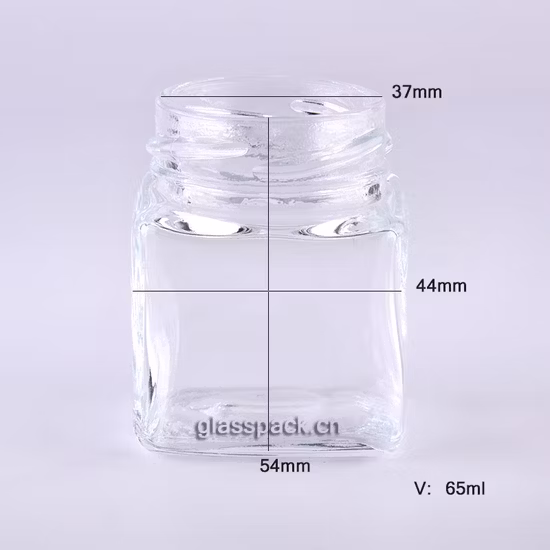 Wholesale Empty Clear Square Honey Glass Jar Frascos De Vidrio Glass Jars with Lids for Pickle Jar, Honey Jar, Food Containers Purpose