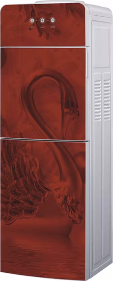 Standing Hot Warm Cold Water Dispenser with Toughened Glass and Storage Refrigerator Cabinet (YLRS