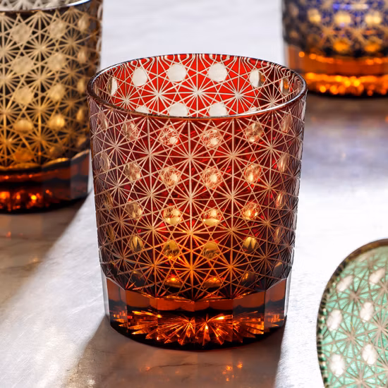 Hand Blown Glass Wine Decanter Crystal Whiskey Decanter with Cups Wine Glasses Set