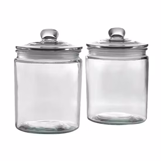 1L 2L 4L 6L China Wholesale Glass Storage Biscuits Cookie Jar with Airtight Lids