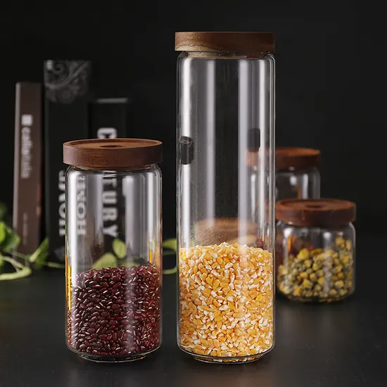 a Set Exquisite Glassware High Borosilicate Glass Storage Jars/Food Glass Storage Jars/Glass Jars